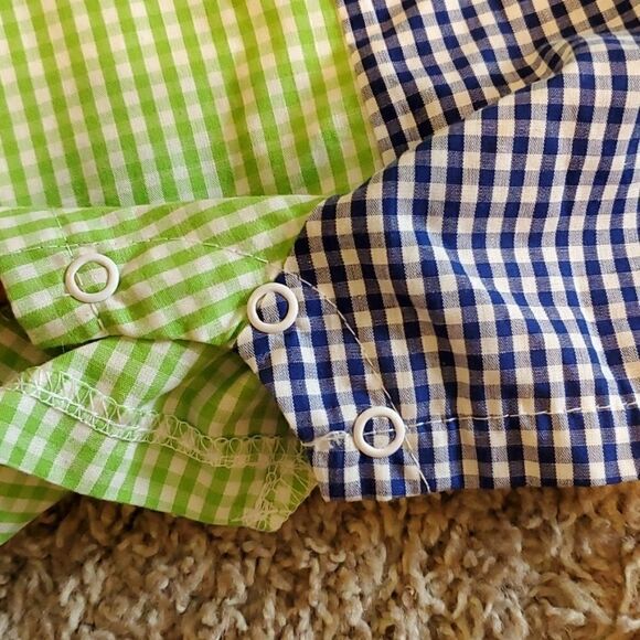 Boutique Embroidered Adorable Frog Shortall Romper Outfit Size 9 months - Picture 4 of 5